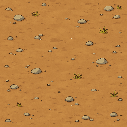 dirt ground. rpg. 2d. no shadows.