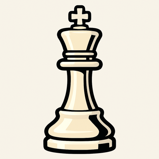 White King Chess.
In-Game asset.  2d.  High contrast.  No shadows