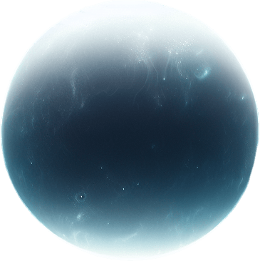 black background ethereal centered planet.