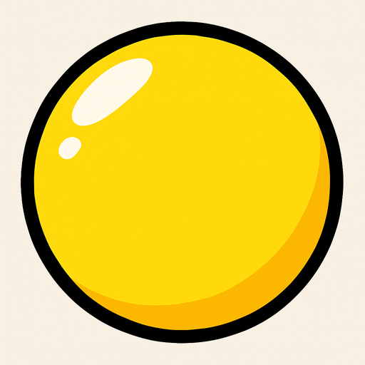 yellowBall.
In-Game asset.  2d.  High contrast.  No shadows