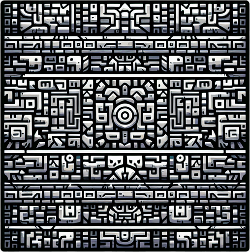 chibi inca aztec wall pattern.
Single Game Texture.  In-Game asset.  2d.  Blank background.  High contrast.  No shadows