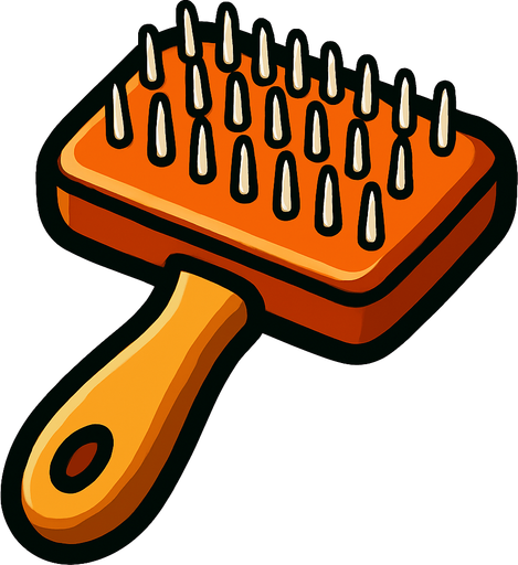 Dog groom brush.
In-Game asset.  2d.  High contrast.  No shadows