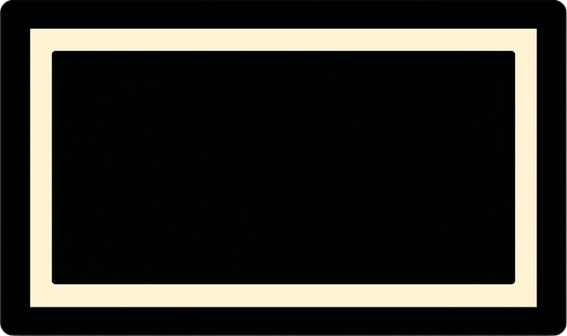 black rectangle.
In-Game asset.  2d.  High contrast.  No shadows