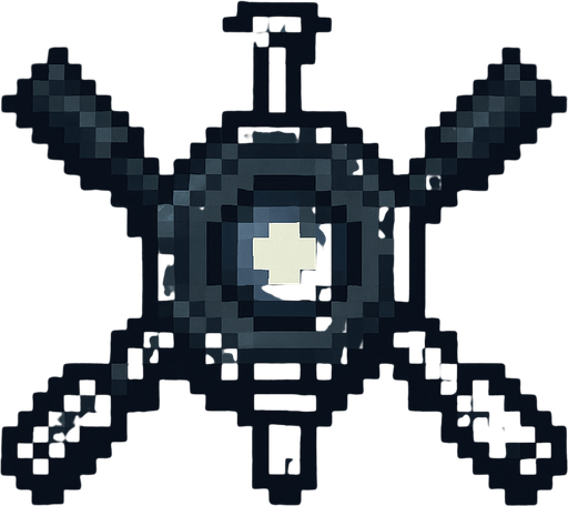 top down image of a combat drone with a white light on top, pixel art.
In-Game asset.  2d.  High contrast.  No shadows