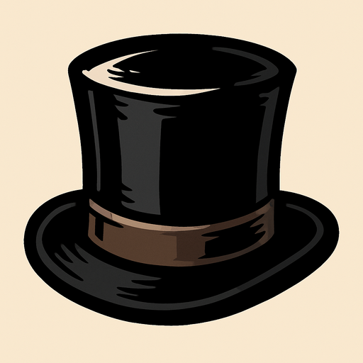 Top hat.
In-Game asset.  2d.  High contrast.  No shadows