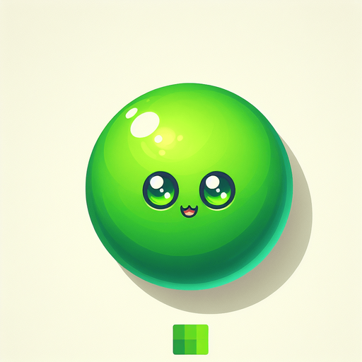 Make A Topdown Green Ball With Eyes.
Single Game Texture.  In-Game asset.  2d.  Blank background.  High contrast.  No shadows
