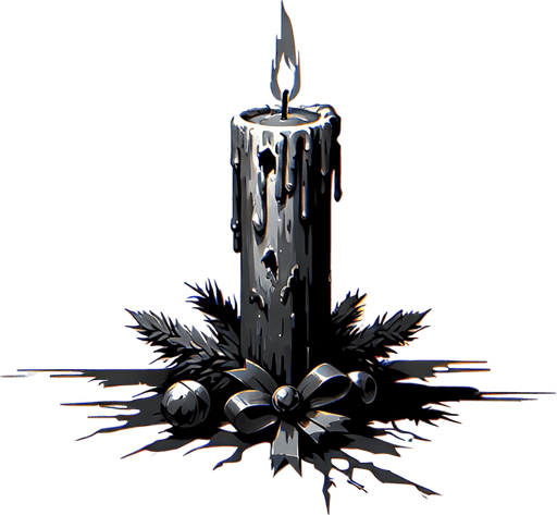 Eerie Christmas-inspired candle similar to a resident evil asset, realistic
Single Game Texture. In-Game asset. 2d. Blank background. High contrast. No shadows.