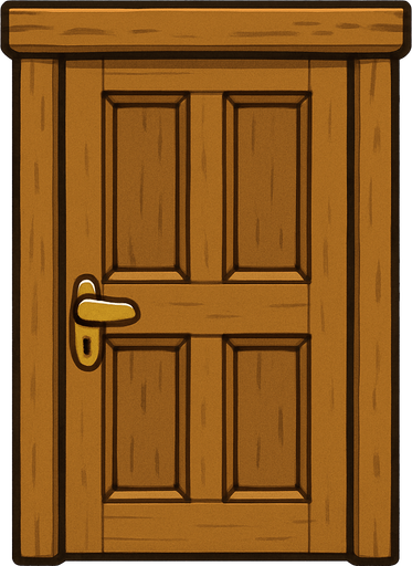 Door.
In-Game asset.  No shadows. 2d