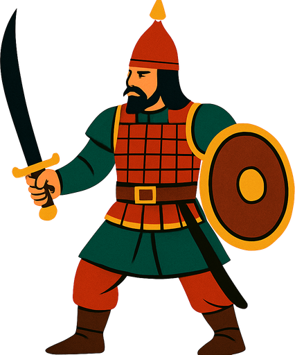 Yaya Piyade savaşçı.
In-Game asset.  2d.  High contrast.  No shadows