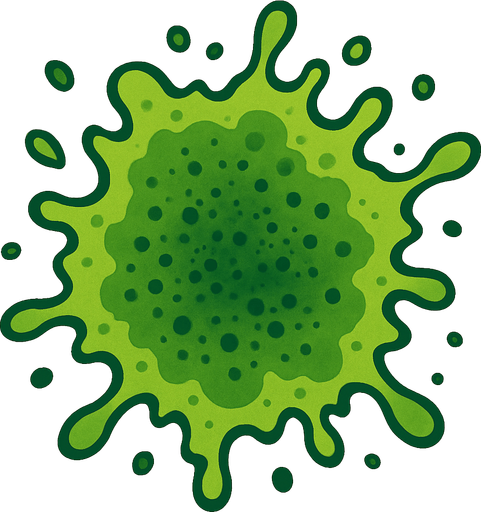 green mold stain 2d.
In-Game asset.  2d.  High contrast.  No shadows