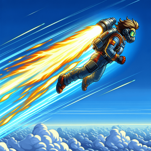 Fly Through Endless JetPack Adventure,Soaring Through the Sky
Single Game Texture.  In-Game asset.  2d.  .  High contrast.