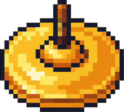 cymbal instrument pixel art 2d.
In-Game asset.  2d.  High contrast.  No shadows