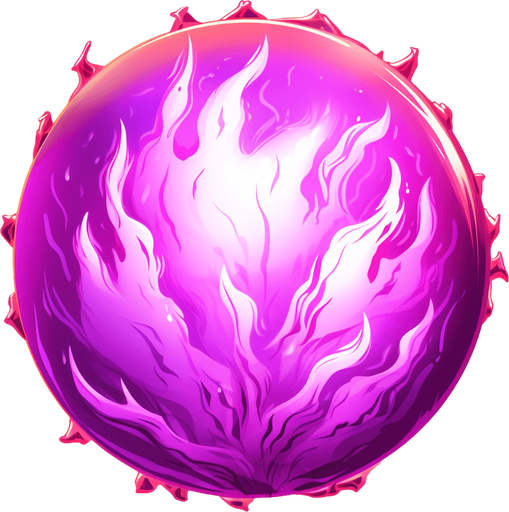 Round purple magic fireball. White core
Single Game Texture. In-Game asset. 2d. Pixelart. White background. Blank background. Low detail. High contrast.
