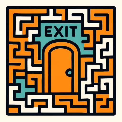 Maze exit.
In-Game asset.  2d.  High contrast.  No shadows