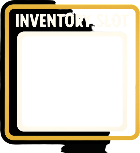 Inventory Slot.
In-Game asset.  2d.  High contrast.  No shadows
