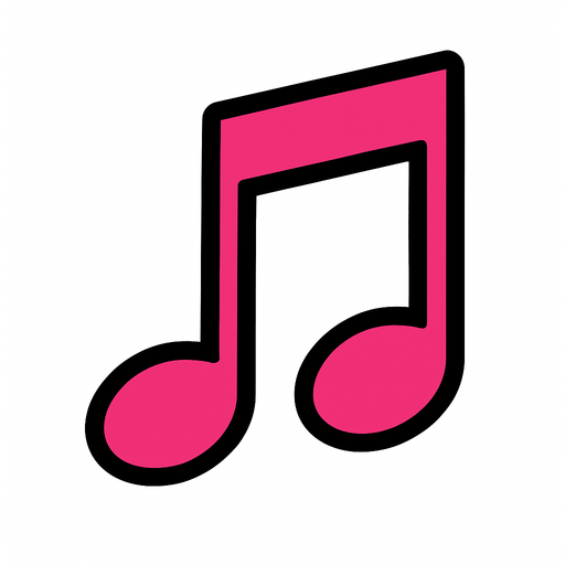 2D muzik notasi.
In-Game asset.  2d.  High contrast.  No shadows