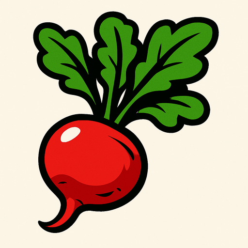 Radis.
In-Game asset.  2d.  High contrast.  No shadows