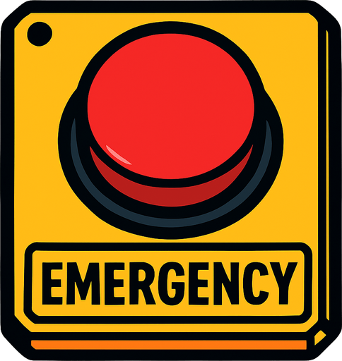 emergencyButton.
In-Game asset.  2d.  High contrast.  No shadows