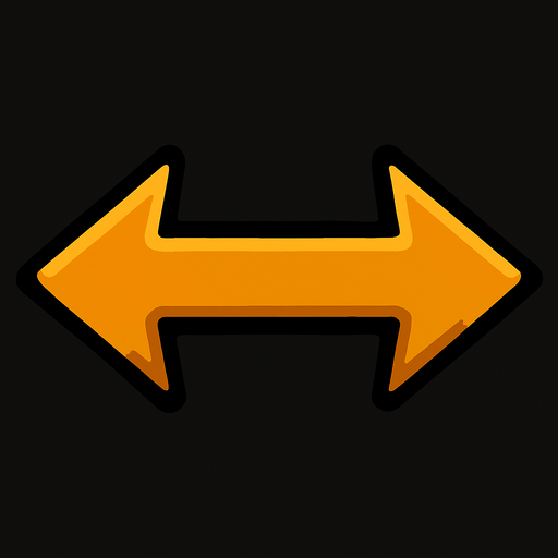 çift tarafl ok.
In-Game asset.  2d.  High contrast.  No shadows