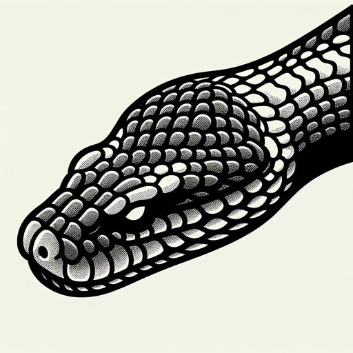 Single, Anaconda snake head segment. Seen from above.
Single Game Texture. In-Game asset. 2d. Blank background. High contrast. No shadows.
