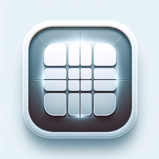 A square app store icon with rounded edges, featuring a sleek and minimalistic Sudoku-inspired design. The icon showcases a simplified 3x3 section of a Sudoku grid in the center, with clean, thin lines dividing the squares. The background features a gradient of soft gray and white, subtly transitioning to create depth and a polished look. Around the edges, a faint glow or highlight enhances the modern and futuristic aesthetic. The design remains clean and user-friendly, with light accents that give the grid a crisp, high-tech feel while maintaining a minimalist aesthetic..
Single Game Texture. In-Game asset. 2d. Blank background. High contrast. No shadows.