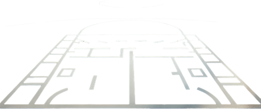 un terrain de basketball.