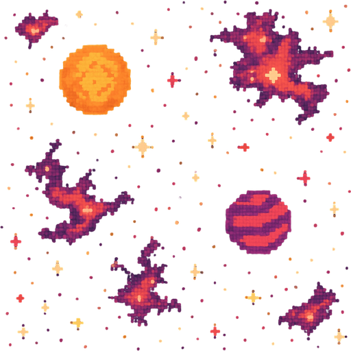 8 bit space background