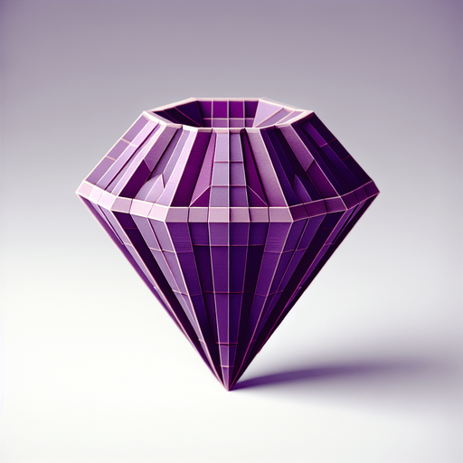 3d purple diamond.
In-Game asset. 3d. Blank background. High contrast. No shadows.