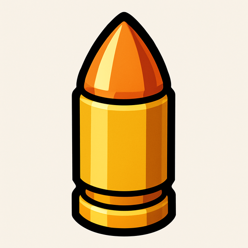 Bullet.
In-Game asset.  High contrast.  No shadows