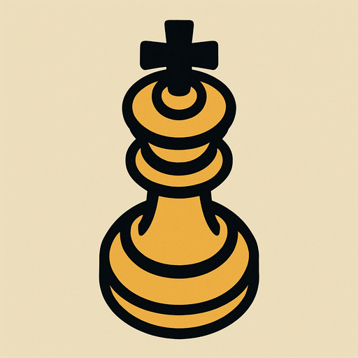 Chess king view from above.
In-Game asset.  2d.  High contrast.  No shadows