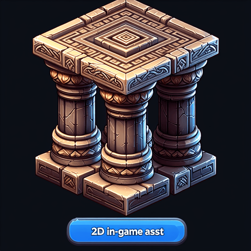 pillartop mg.
Single Game Texture.  In-Game asset.  2d.  Blank background.  High contrast.  No shadows