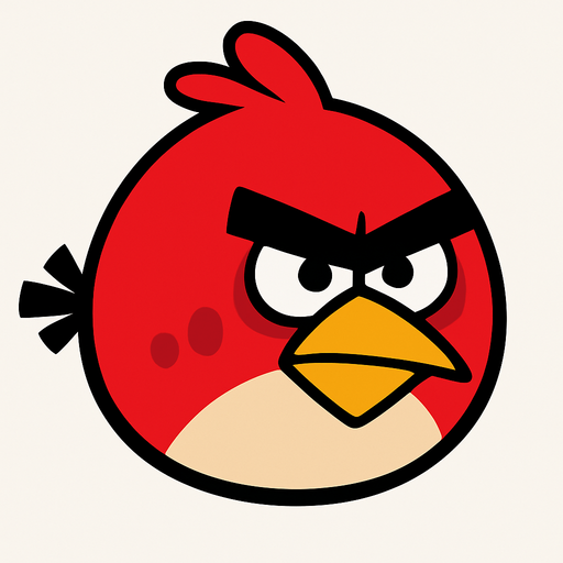 angry bird.
In-Game asset.  2d.  High contrast.  No shadows
