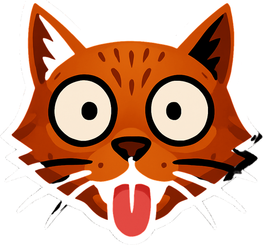 make this cat expression goes silly like that( °ロ°)