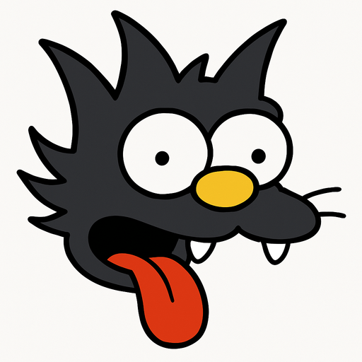 Scratchy's head.
In-Game asset.  2d.  High contrast.  No shadows. Simpsons