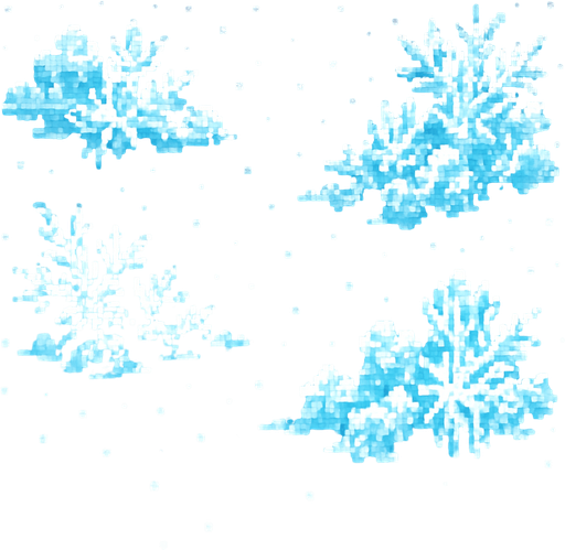 Winter sky, ice-crystal clouds, cold blue-white gradient, snowy atmosphere, frosty background, 2D pixel art.
In-Game asset.  2d.  High contrast.  No shadows