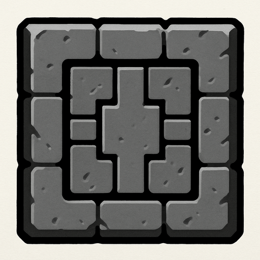 gray block.
In-Game asset.  2d.  High contrast.  No shadows