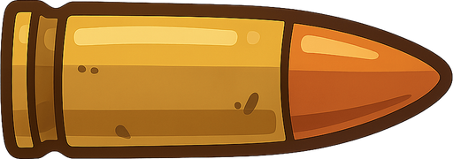 bu bir mermi . No background. Transparent background. Blank background. No shadows. 2d. In-Game asset. flat