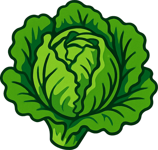 lettuce.
2d.  High contrast.  No shadows