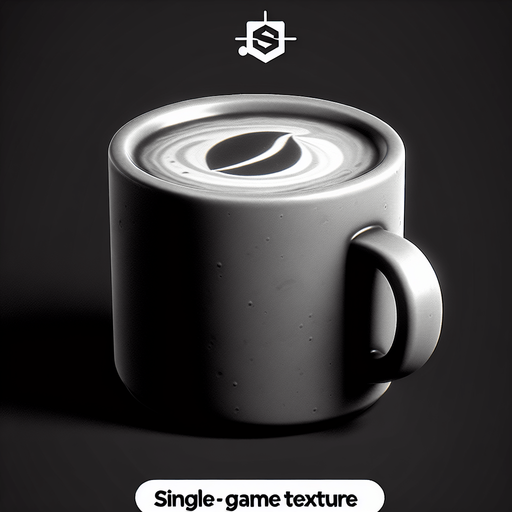 Coffee Cup.
Single Game Texture. In-Game asset. 2d. Blank background. High contrast. Shadows at the bottom.