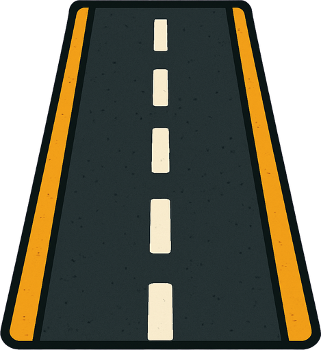 road.
In-Game asset.  2d.  High contrast.  No shadows