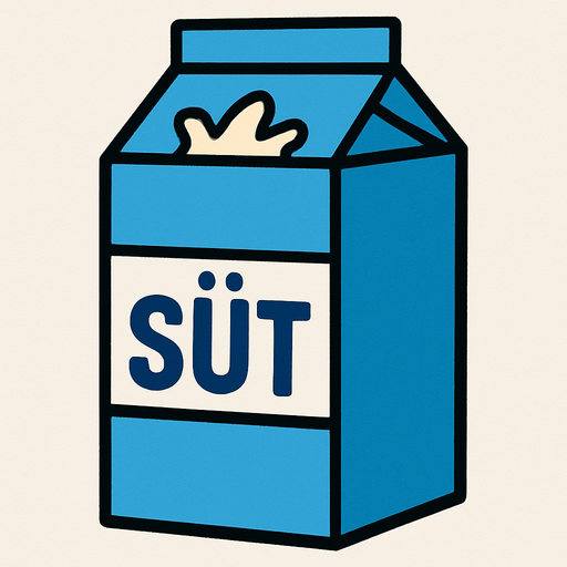 süt kutusu resmi.
In-Game asset.  2d.  High contrast.  No shadows