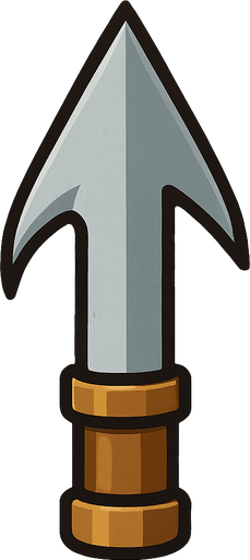 vertical harpoon head.
In-Game asset.  2d.  High contrast.  No shadows