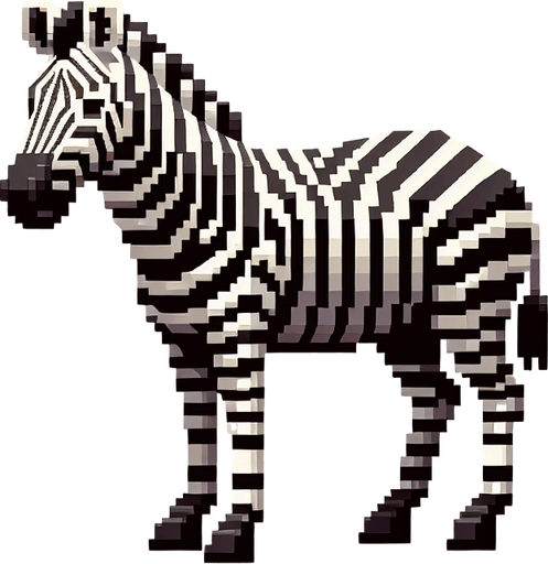 Zebra.
Single Game Texture.  In-Game asset.  2d.  Blank background.  No shadows