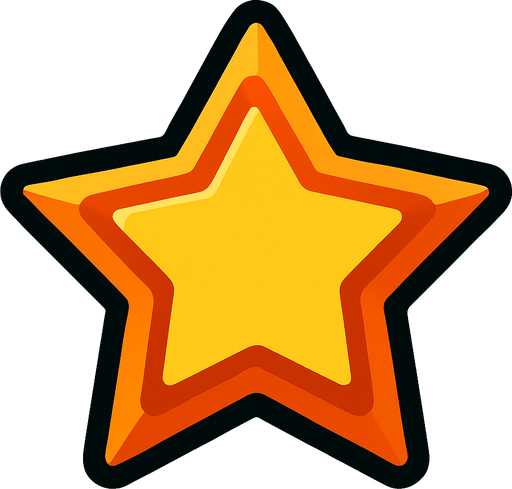 star, remove background.
In-Game asset.  2d.  High contrast.  No shadows