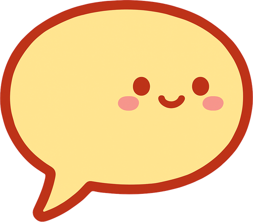 Generate a cute speech bubble.
In-Game asset.  2d.  High contrast.  No shadows