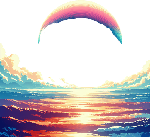 Horizon and atmosphere of a planet as seen from very low orbit..
Single Game Texture. In-Game asset. 2d. Blank background. High contrast. No shadows.