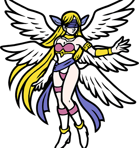 Angewomon.
In-Game asset.  2d.  High contrast.  No shadows