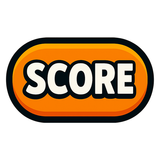 Score button.
In-Game asset.  2d.  High contrast.  No shadows