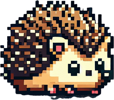 a hedgehog on a street.
video game sprite