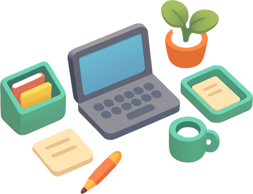 A blurred background in aspect ratio 9/16 showing an office from above. Cute soft graphics. soft ambient light. semi-matte to satin surfaces. naturalistic with slight saturation boost colors. Tone is premium, friendly, clean with lifestyle or service-oriented appeal.
In-Game asset.  2d.  High contrast.  No shadows. top down. View from above..
In-Game asset.  2d.  High contrast.  No shadows